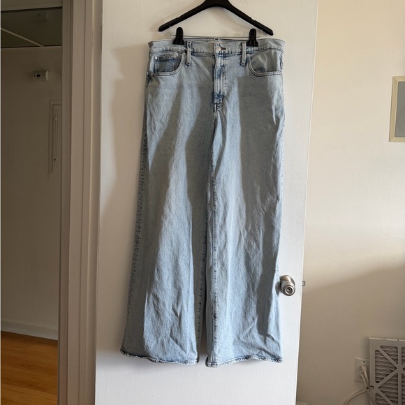 Madewell Denim - Madewell Lightwash Blue Denim Superwide-Leg Jeans size 33 EUC